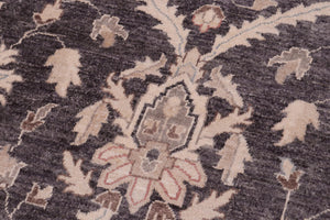 handmade Transitional Kafkaz Charcoal Tan Hand Knotted RECTANGLE 100% WOOL area rug 12' x 15'
