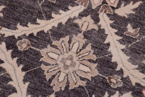 handmade Transitional Kafkaz Charcoal Tan Hand Knotted RECTANGLE 100% WOOL area rug 12' x 15'