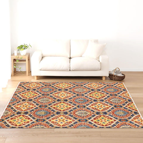 handmade Modern Kafkaz Blue Gray Hand Knotted RECTANGLE 100% WOOL area rug 8' x 10'