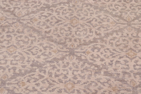 handmade Modern Kafkaz Gray Ivory Hand Knotted RECTANGLE 100% WOOL area rug 8' x 10'