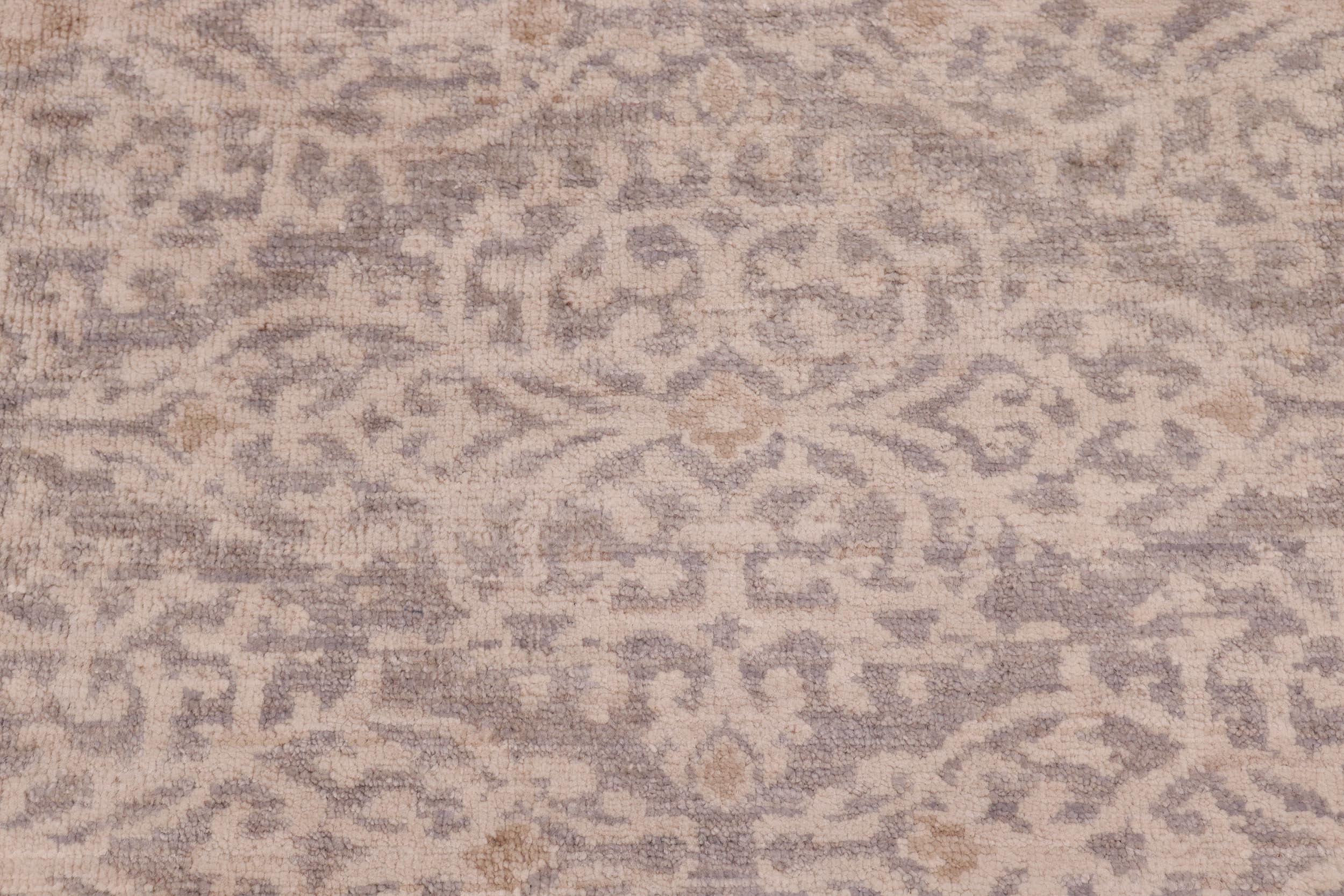 handmade Modern Kafkaz Gray Ivory Hand Knotted RECTANGLE 100% WOOL area rug 8' x 10'