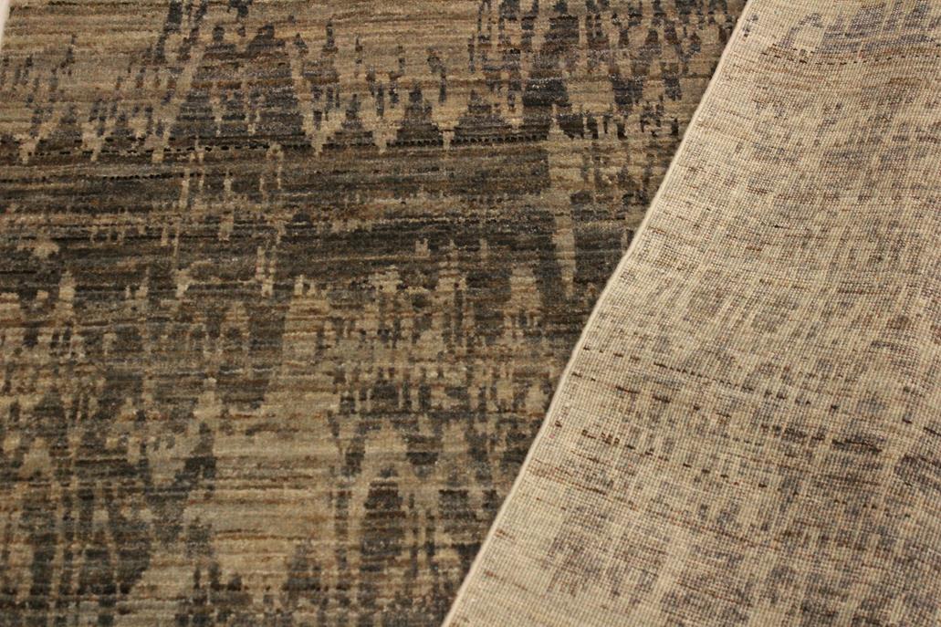 handmade Modern Kafkaz Gray Blue Hand Knotted RECTANGLE 100% WOOL area rug 4 x 6