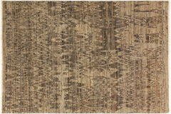 handmade Modern Kafkaz Gray Blue Hand Knotted RECTANGLE 100% WOOL area rug 4' x 6'