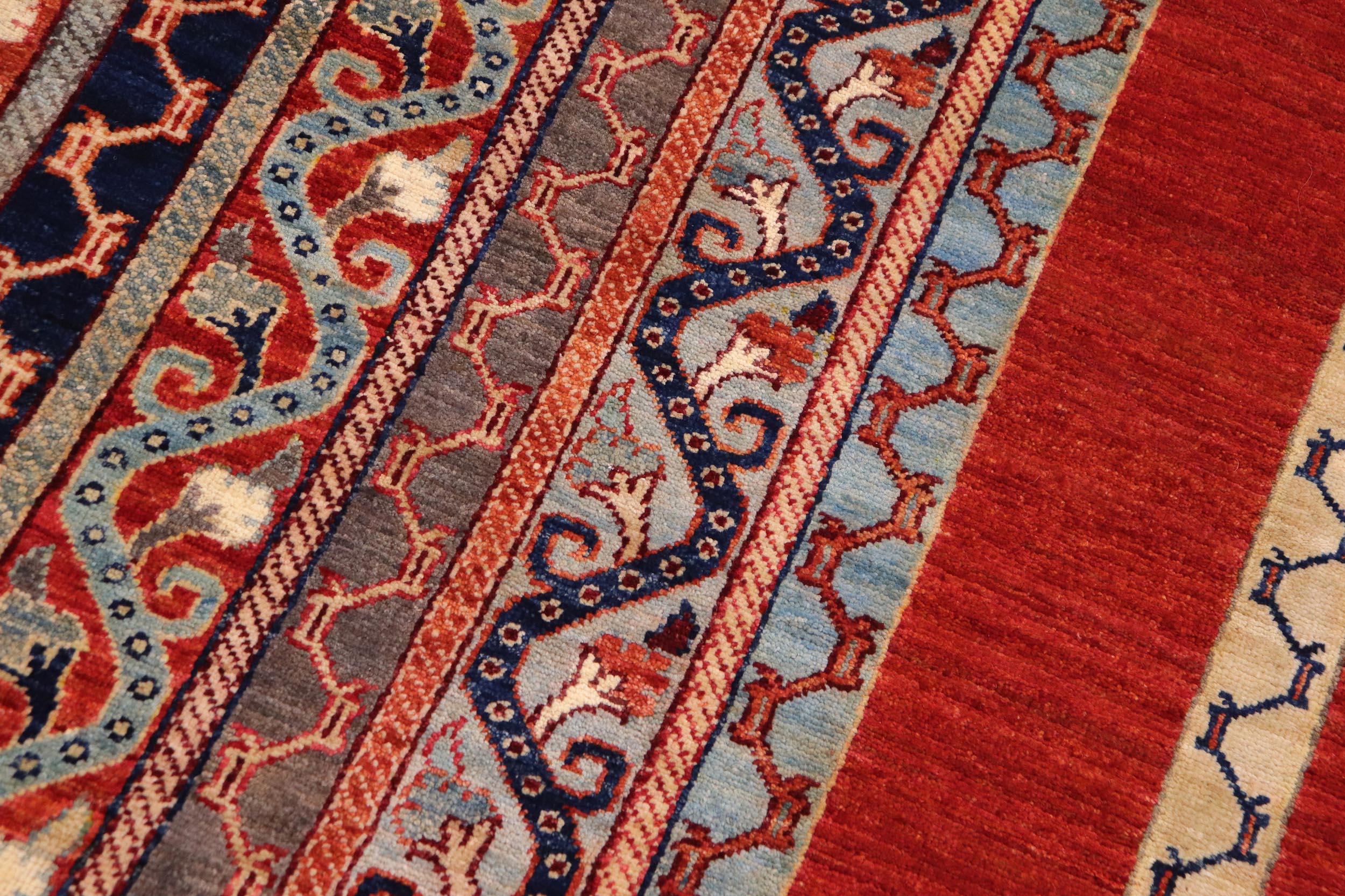 handmade Transitional Shawl Red Rust Hand Knotted RECTANGLE 100% WOOL area rug 9x12