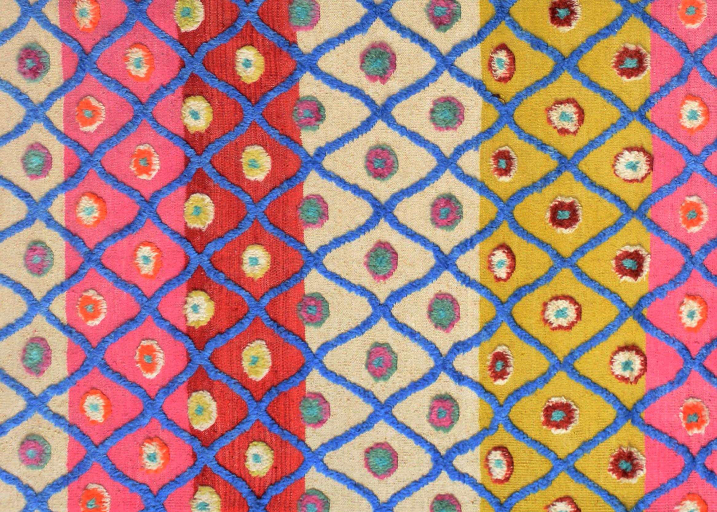 handmade Geometric Moroccan Hi Beige Red Hand Knotted RECTANGLE 100% WOOL area rug 8' x 10'