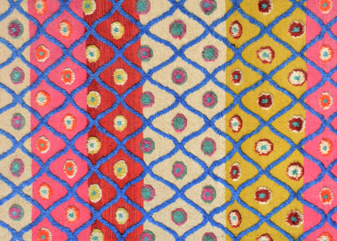 handmade Geometric Moroccan Hi Beige Red Hand Knotted RECTANGLE 100% WOOL area rug 8' x 10'
