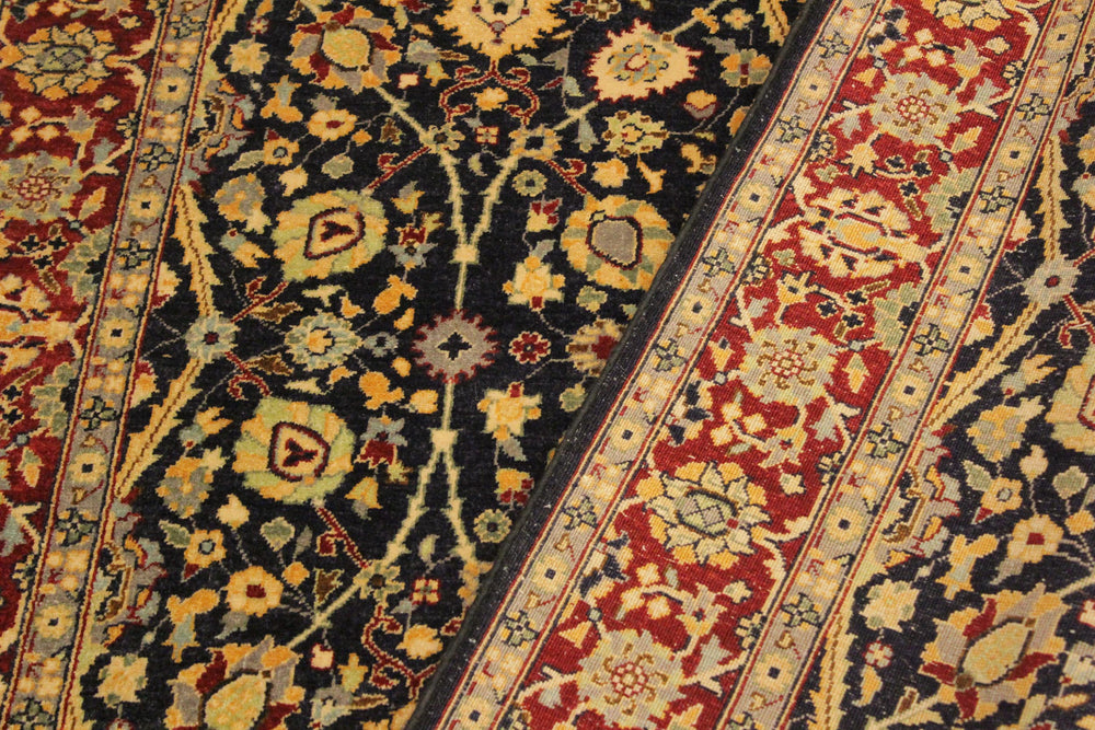 handmade Traditional  Blue Red Hand Knotted RECTANGLE 100% WOOL area rug 4' x 6'