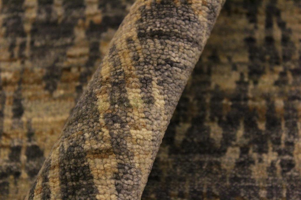 handmade Modern Kafkaz Gray Blue Hand Knotted RECTANGLE 100% WOOL area rug 4 x 6