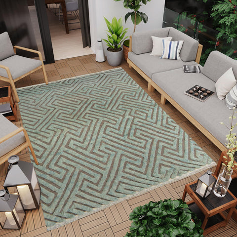 handmade Geometric Moroccan Hi Gray Green Hand Knotted RECTANGLE 100% WOOL area rug 8' x 10'