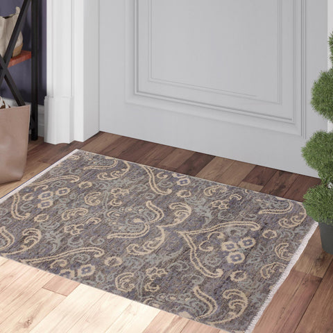 Chic Ziegler Cyril Gray/Gray Wool&Silk Rug - 2'2'' x 3'0''