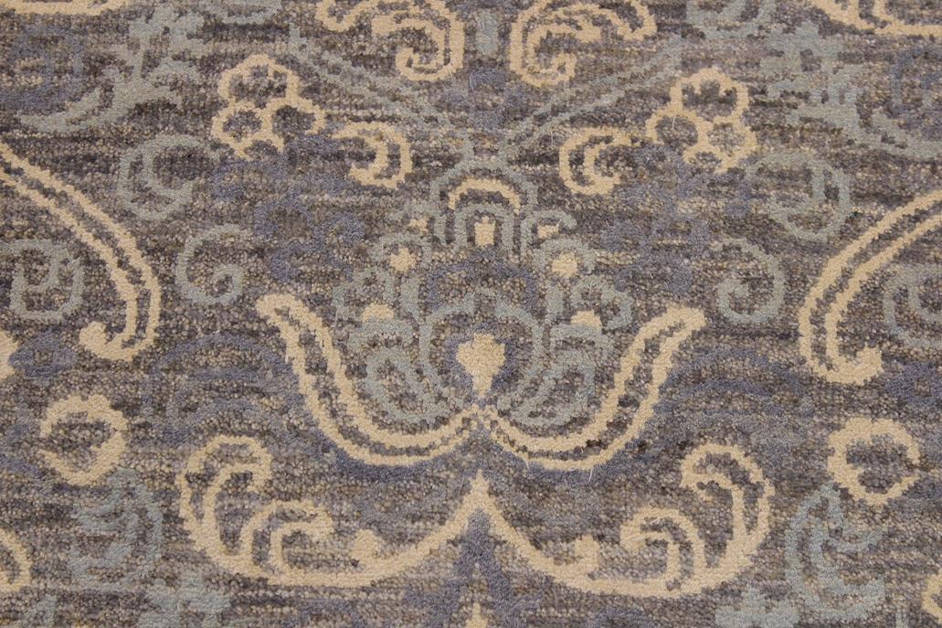 handmade Modern Kafkaz Gray Gray Hand Knotted RECTANGLE WOOL&SILK area rug 2 x 3