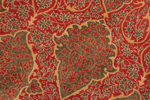 handmade Transitional Veg Dye Rust Green Hand Knotted RECTANGLE 100% WOOL area rug 8x10