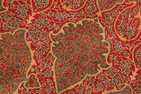 handmade Transitional Veg Dye Rust Green Hand Knotted RECTANGLE 100% WOOL area rug 8x10