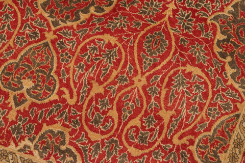 handmade Transitional Veg Dye Rust Green Hand Knotted RECTANGLE 100% WOOL area rug 8x10