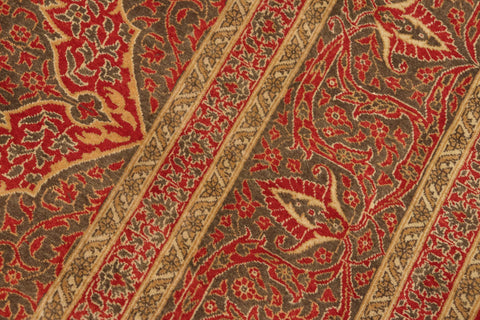 handmade Transitional Veg Dye Rust Green Hand Knotted RECTANGLE 100% WOOL area rug 8x10