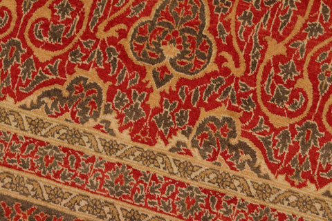 handmade Transitional Veg Dye Rust Green Hand Knotted RECTANGLE 100% WOOL area rug 8x10