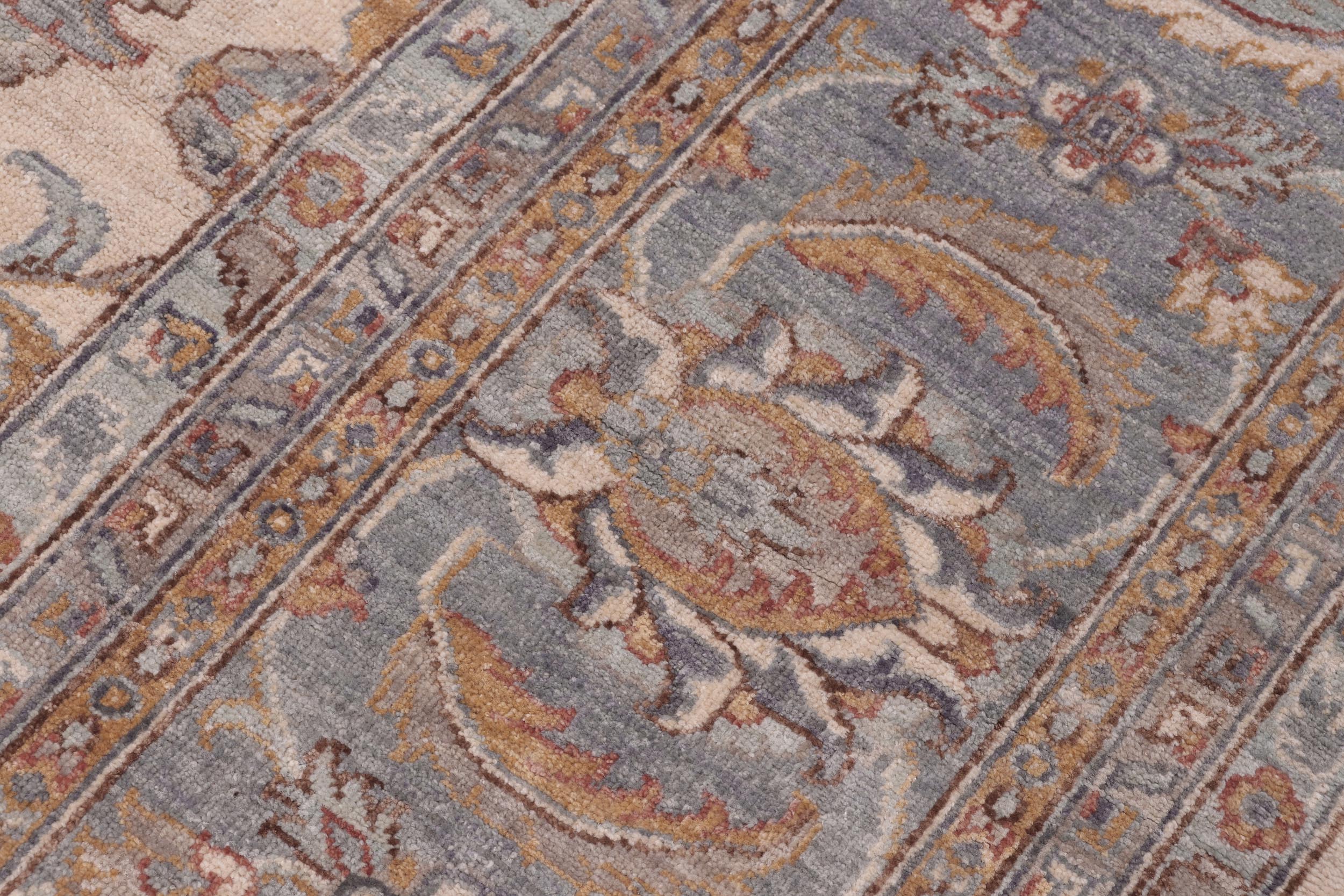 handmade Traditional Kafkaz Ivory Lt. Blue Hand Knotted RECTANGLE 100% WOOL area rug 12x18