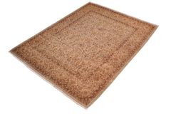 handmade Transitional  Blue Tan Hand Knotted RECTANGLE 100% WOOL area rug 8' x 11'