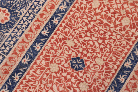 handmade Geometric Mamluk Rust Blue Hand Knotted RECTANGLE 100% WOOL area rug 10 x 14