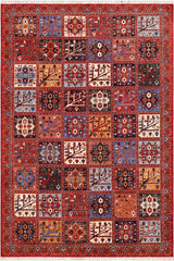 handmade Transitional Kafkaz Rust Blue Hand Knotted RECTANGLE 100% WOOL area rug 9 x 12