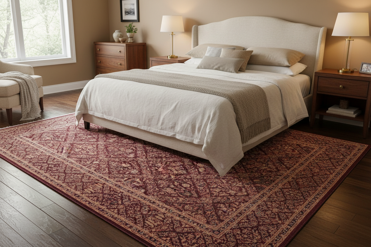 handmade Transitional Nadeem Aubergine Aubergine Hand Knotted RECTANGLE 100% WOOL area rug 8x10