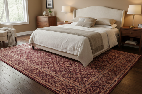 handmade Transitional Nadeem Aubergine Aubergine Hand Knotted RECTANGLE 100% WOOL area rug 8x10