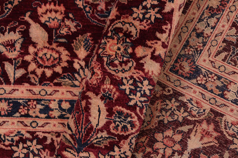 handmade Transitional Nadeem Aubergine Aubergine Hand Knotted RECTANGLE 100% WOOL area rug 8x10