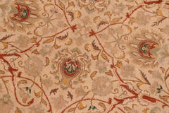 Vintage Taj Lydia Ivory/Green Wool Rug - 8'0'' x 10'2''