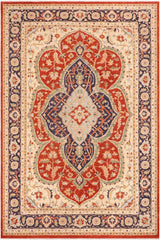 handmade Traditional Kafkaz Rust Beige Hand Knotted RECTANGLE 100% WOOL area rug 10 x 14