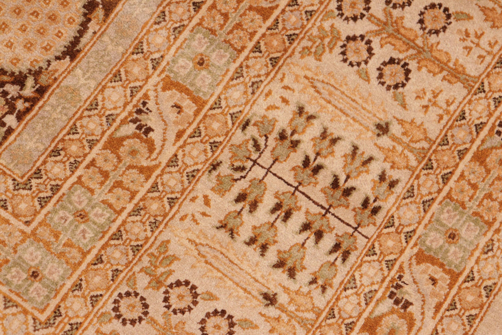 handmade Transitional Design Gold Brown Hand Knotted RECTANGLE 100% WOOL area rug 8' x 10'
