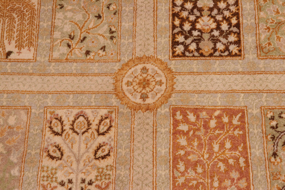 handmade Transitional Design Gold Brown Hand Knotted RECTANGLE 100% WOOL area rug 8' x 10'