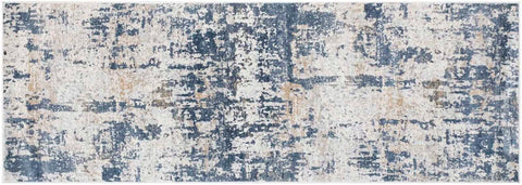 handmade Modern Abstract Blue Beige Machine Made RECTANGLE POLYESTER area rug 9x12