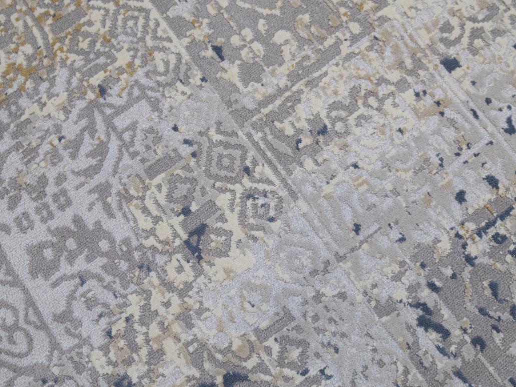 handmade Modern Abstract Gray Blue Machine Made RECTANGLE POLYESTER area rug 9x12