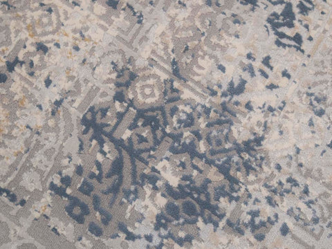 handmade Modern Abstract Gray Blue Machine Made RECTANGLE POLYESTER area rug 9x12