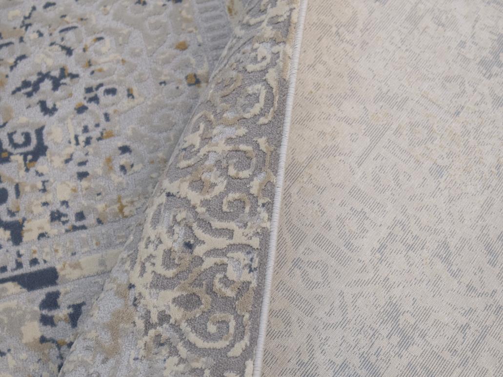 handmade Modern Abstract Gray Blue Machine Made RECTANGLE POLYESTER area rug 9x12