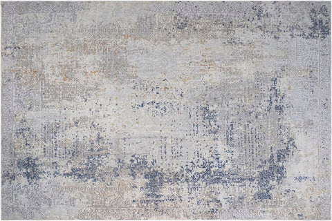 handmade Modern Abstract Gray Blue Machine Made RECTANGLE POLYESTER area rug 9x12