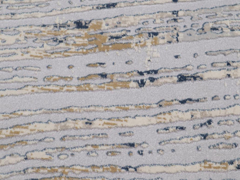 handmade Modern Abstract Gray Blue Machine Made RECTANGLE POLYESTER area rug 9x12