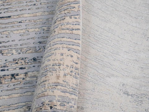 handmade Modern Abstract Gray Blue Machine Made RECTANGLE POLYESTER area rug 9x12