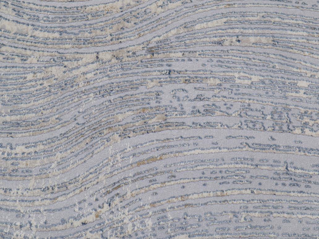 handmade Modern Abstract Gray Blue Machine Made RECTANGLE POLYESTER area rug 9x12