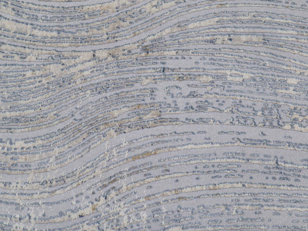 handmade Modern Abstract Gray Blue Machine Made RECTANGLE POLYESTER area rug 9x12