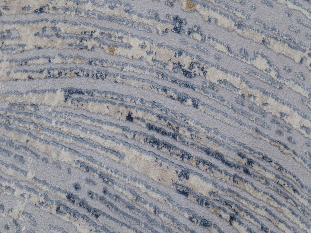 handmade Modern Abstract Gray Blue Machine Made RECTANGLE POLYESTER area rug 9x12