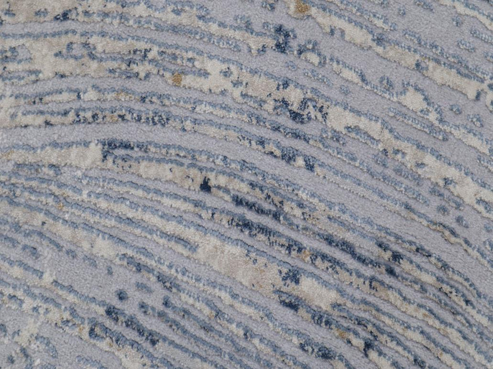 handmade Modern Abstract Gray Blue Machine Made RECTANGLE POLYESTER area rug 9x12
