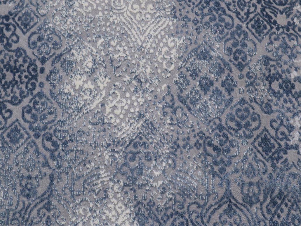 handmade Transitional Distressed Gray Blue Machine Made RECTANGLE POLYESTER area rug 9x12