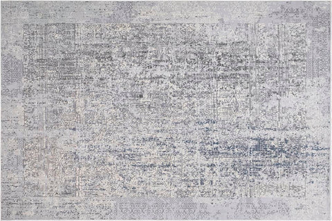 handmade Transitional Vintage Gray Blue Machine Made RECTANGLE POLYESTER area rug 9x12