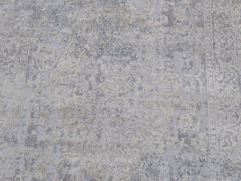 handmade Transitional Vintage Gray Beige Machine Made RECTANGLE POLYESTER area rug 9x12