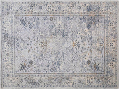 handmade Transitional Vintage Gray Beige Machine Made RECTANGLE POLYESTER area rug 3x5