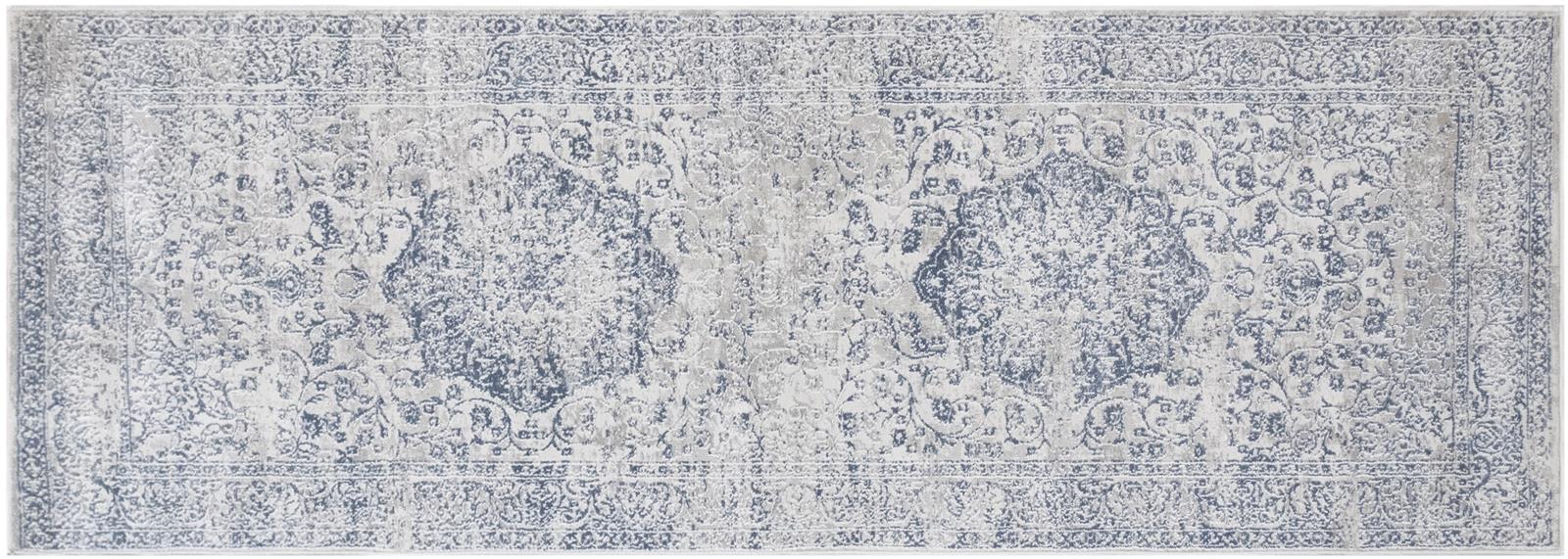 handmade Transitional Vintage Gray Blue Machine Made RECTANGLE POLYESTER area rug 9x12