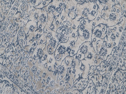 handmade Transitional Vintage Gray Blue Machine Made RECTANGLE POLYESTER area rug 9x12