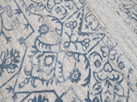handmade Modern Vintage Beige Blue Machine Made RECTANGLE POLYESTER area rug 9x12