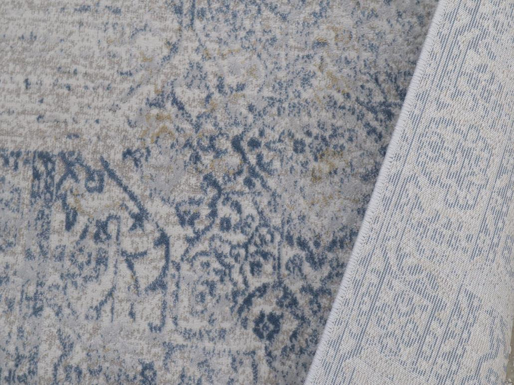 handmade Modern Vintage Beige Blue Machine Made RECTANGLE POLYESTER area rug 9x12